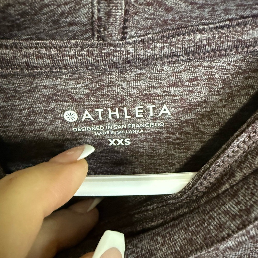 Athleta Hoodie Women's XXS Purple Heather Performance Pullover Athleisure - Picture 2 of 4